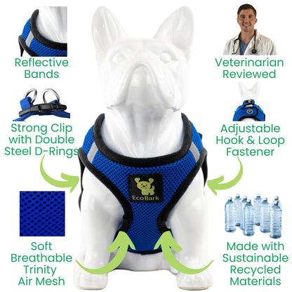 EcoBark Step in Dog Harness Reflective Teacup Breed Soft Harness