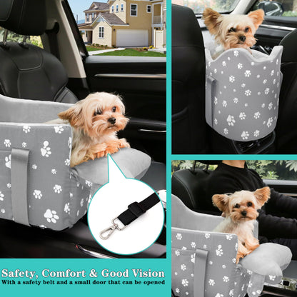 Cullaby Center Console Dog Car Booster Seat for Small Dogs 0- Seat