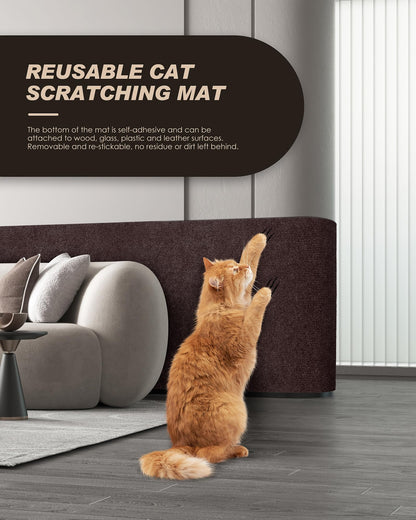 VIVOYAN x15.8" Cat Scratch Mat,Trimmable Self-Adhesive Carpet,DIY Pads