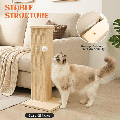 PETKARAY Couch Corner Cat Scratcher, 28'' Corner Wall Furniture