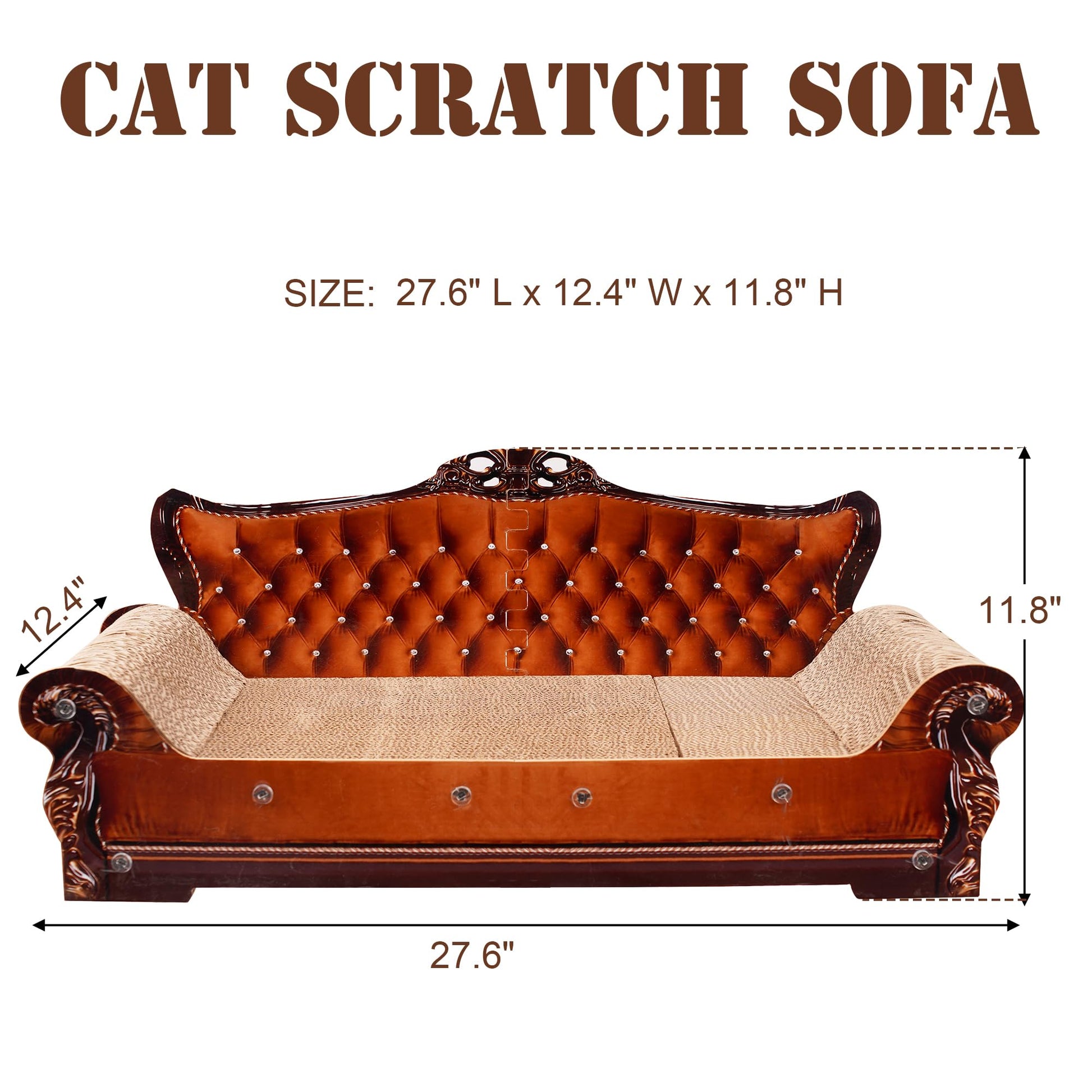 COOZMENT Sofa-Shaped Cat Scratching Couch Lounge Bed Thick Bed