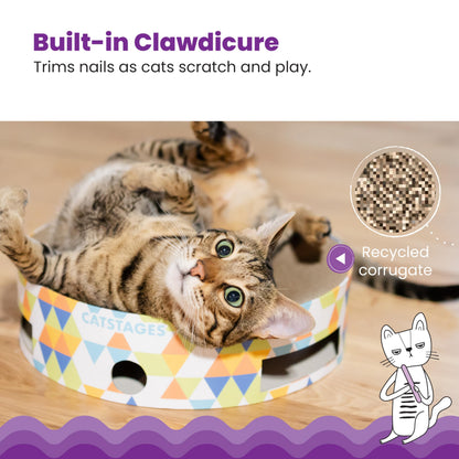 Catstages Bowl Track Scratcher Cat Ball-Track Toy, Scratcher
