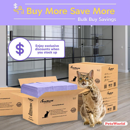 PetsWorld Universal Fit Cat Pad Refills for Litter Box, Unscented Box