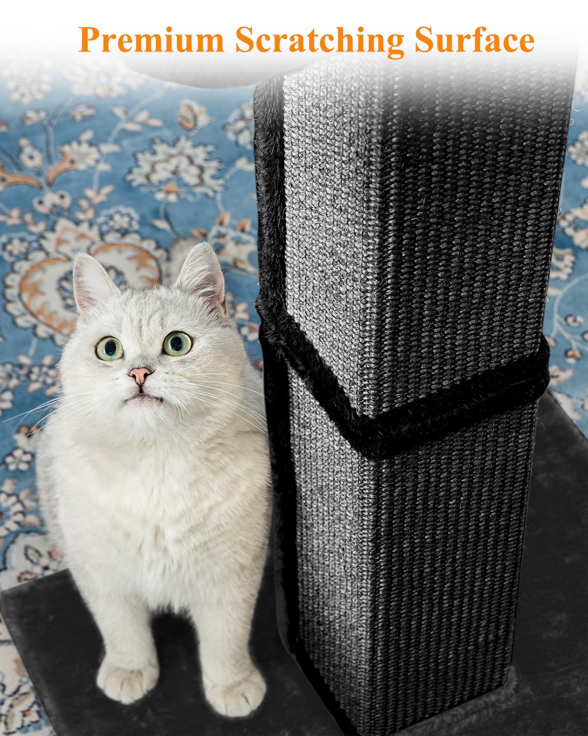 Karolpar 32" Cat Scratching Post for Indoor Cats, Sisal Cat Scratcher