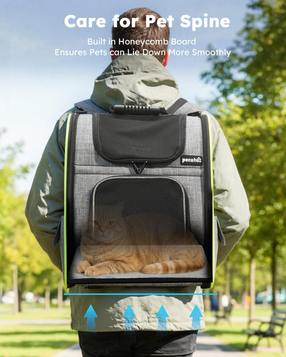 Pecute Cat Backpack Carrier Expandable Foldable Pet Backpack