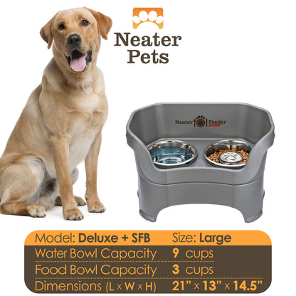 Neater Feeder Deluxe Mess Proof Dog Bowls Elevated for Large Bowl