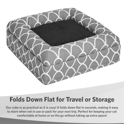 MidWest Homes for Pets Feline Nuvo Curious Cat Cube, Foldable Toy