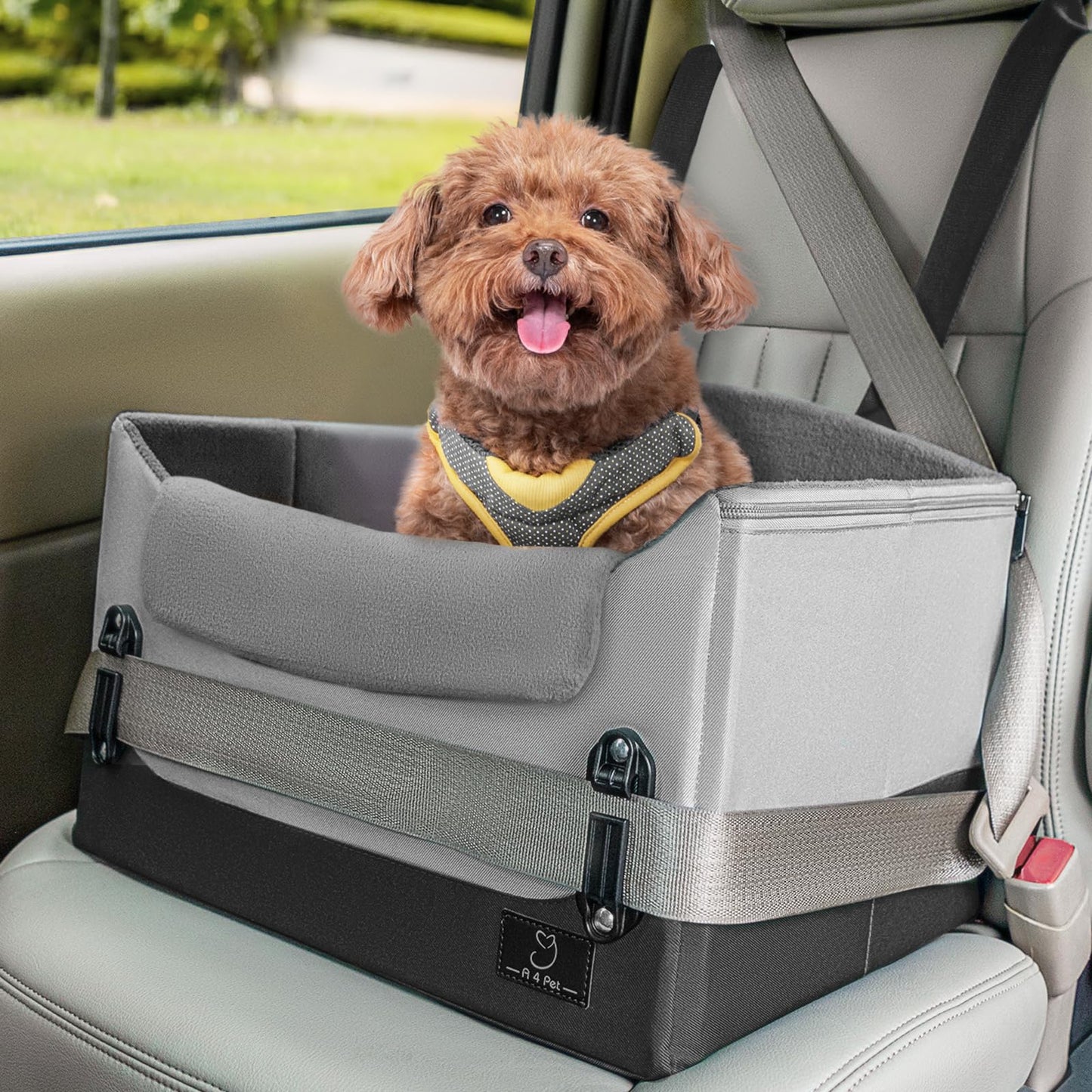 A 4 Pet Dog Car Seats for Small Dogs Under Safety Travel Booster Seat