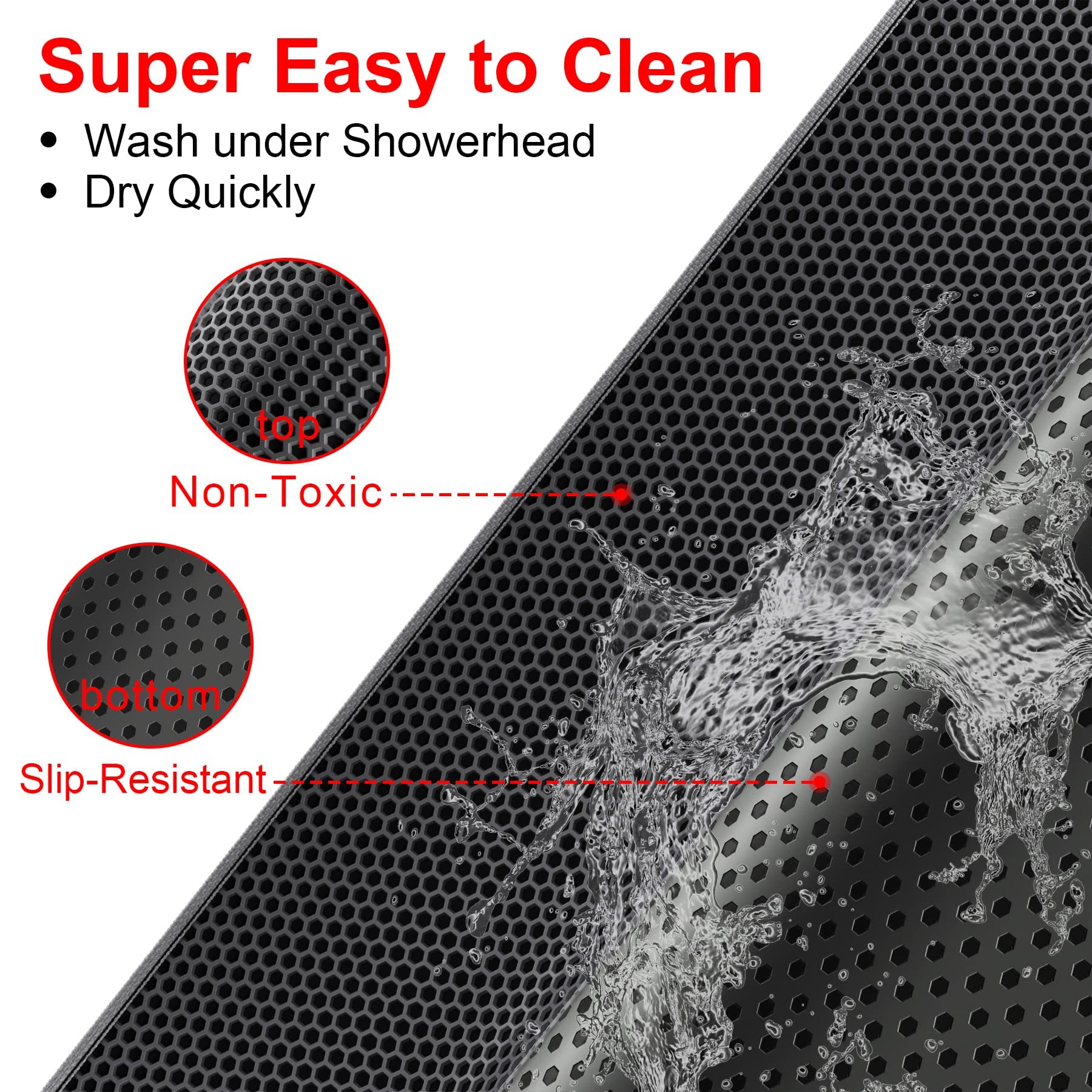 Waretary Cat Litter Box Mat: x 30" Waterproof Kitty Cat Litter