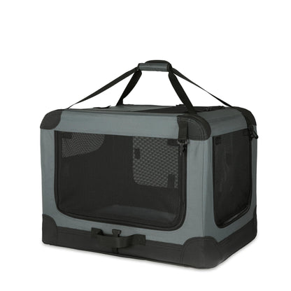 Amazon Basics Portable Folding Soft Dog Crate, 4-Doors, Crate