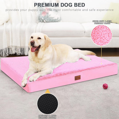 MIHIKK Waterproof Dog Beds Large Sized Dog Orthopedic Pet Beds