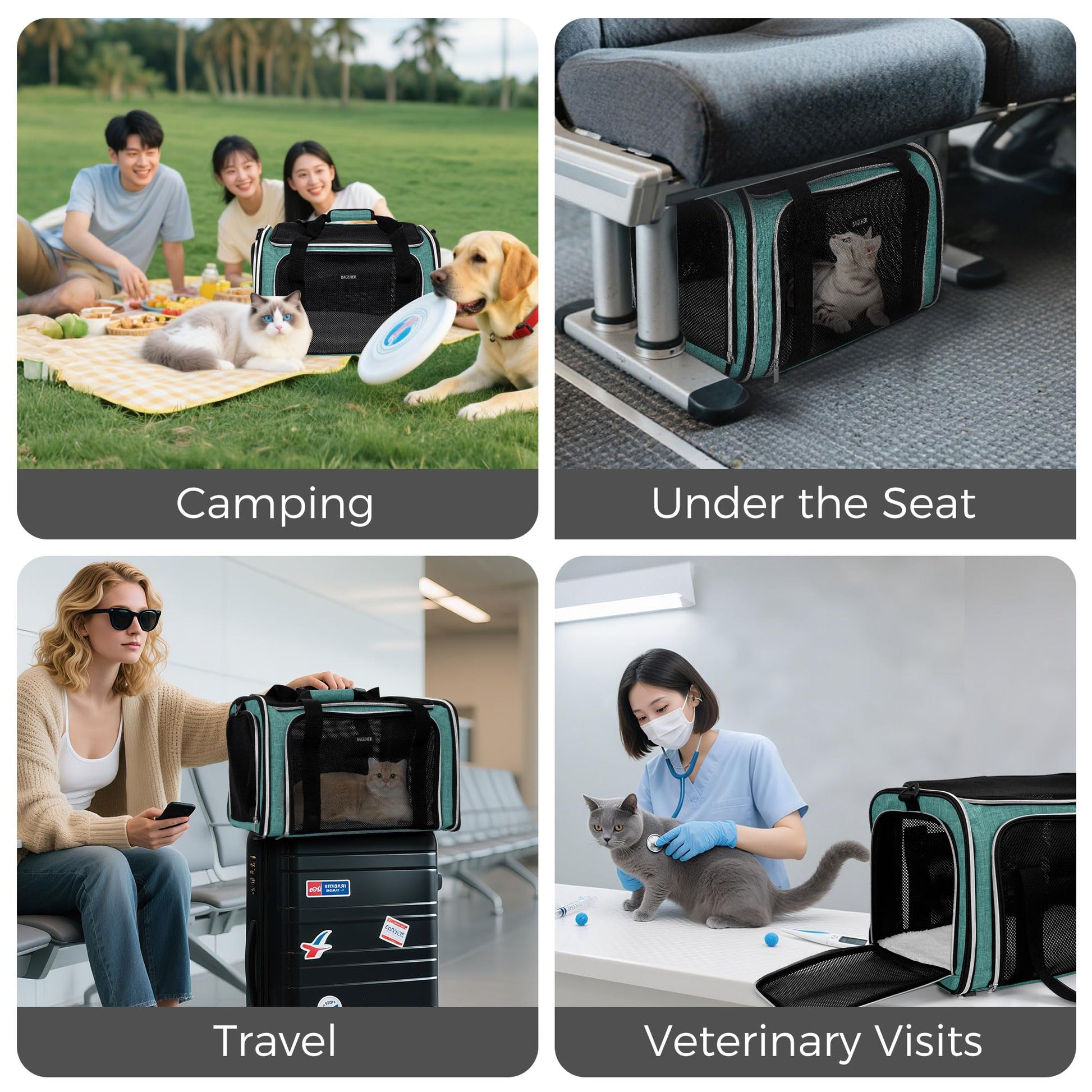 BAGLHER Pet Travel Carrier, Cat Carriers Dog Carrier