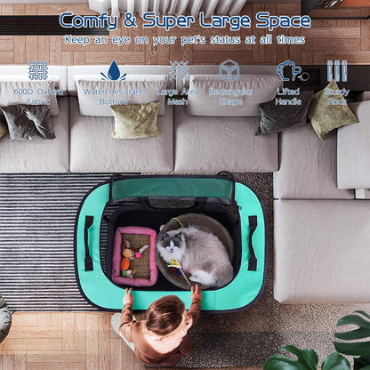 Dog Playpen,Pet Playpen,Foldable Dog Cat Playpens,Portable Exercise