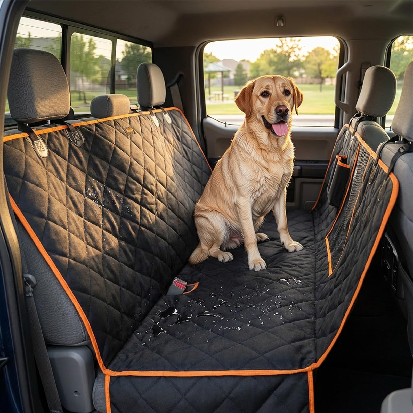 iBuddy Dog Seat Covers for Trucks Waterproof Car Hammock for Seat