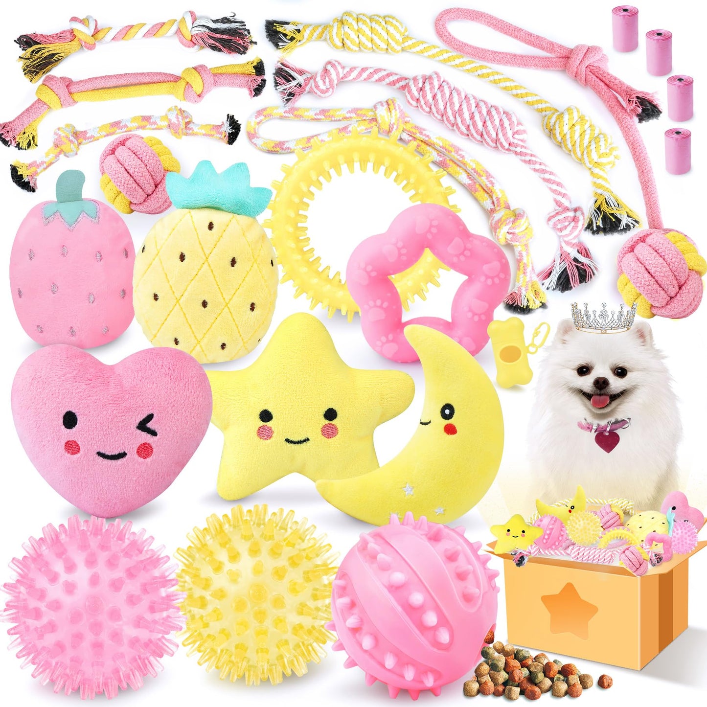 XIUGOAL Puppy Toys for Teething 23 Pack Puppy Chew Toys for Chew