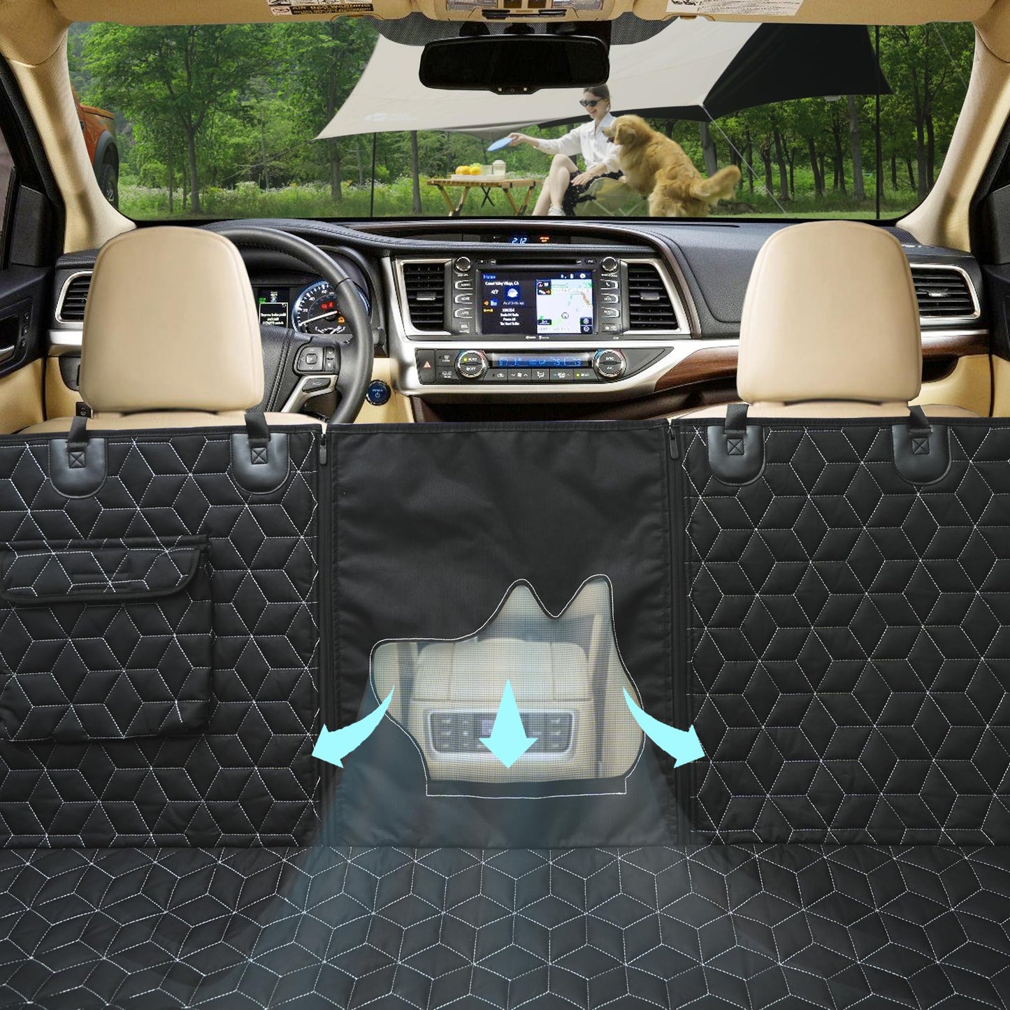Dog Seat Covers for SUV Back Seat,100% Waterproof Dog Hammock for Seat
