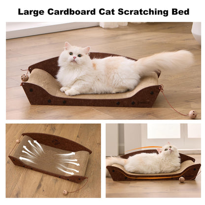 ZOMISIA 26'' Cardboard Cat Scratcher Bed Large Scratcher Couch Board