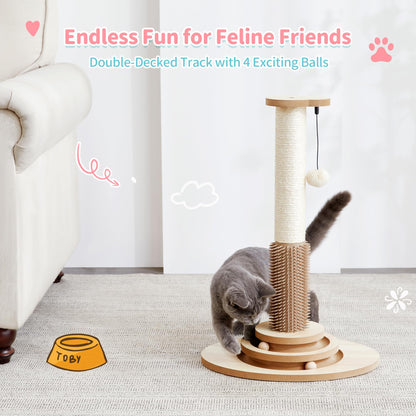 Made4Pets Cat Scratching Post, 23" Tall Sisal Cat Scratcher Post
