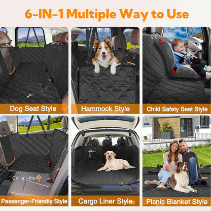 Kytely Dog Car Seat Cover for Back Seat,600D Heavy Duty Dog Hammock