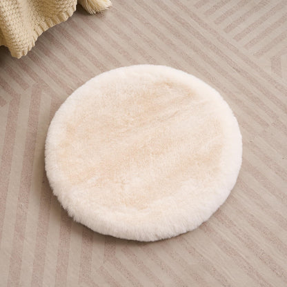 SHENGOCASE Round Faux Rabbit Fur Pet Bed Kneading Cushion, Cat Bed