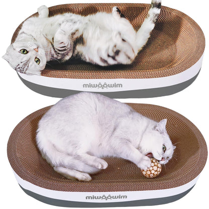 3PCS Extra Large Cat Scratcher Bed,Big Cats Box with Corrugated Pad