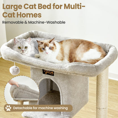 Cat Tree Tower Scratching Post for Indoor Large Cats, Small Cat Bed