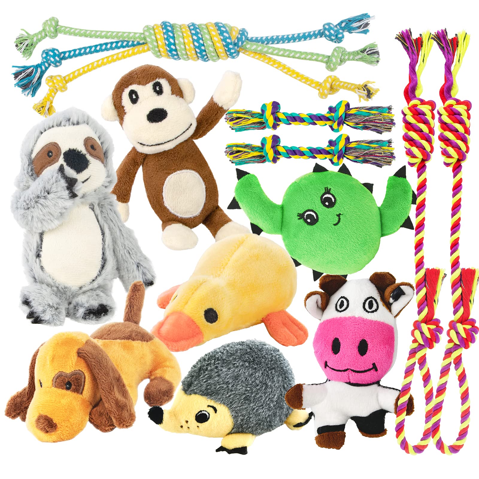 LEGEND SANDY Puppy Toys, Squeaky Dog Toys for Small Dogs, 12 Pack Chew