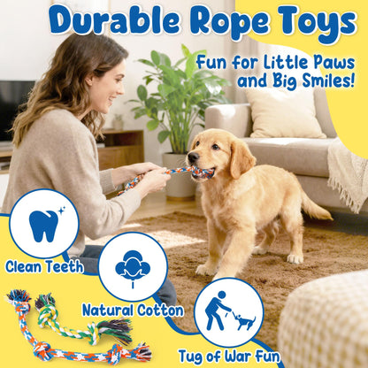 KIPRITII 9-Pack Interactive Puppy Dog Toys for Small Dogs Plush