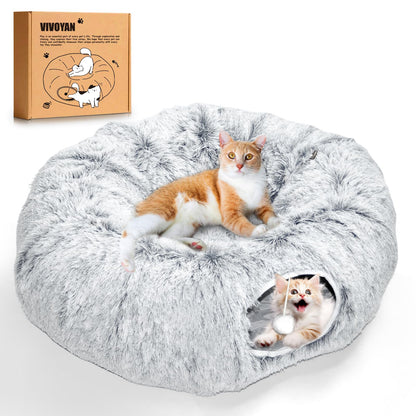 VIVOYAN Multifunctional Cat Tunnel Toy XL Interactive Cat Play Tunnel
