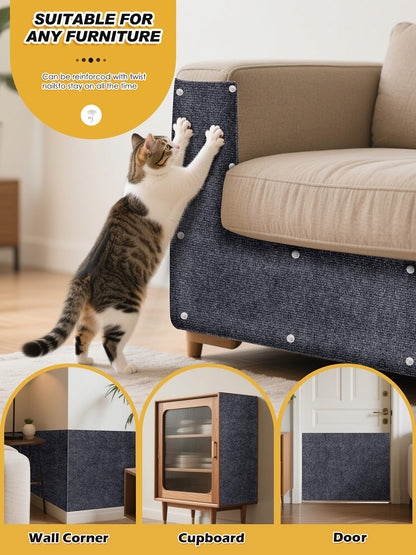 TLNNK x15.8" Cat Scratch Mat, Trimmable Self-Adhesive Carpet, DIY Pads