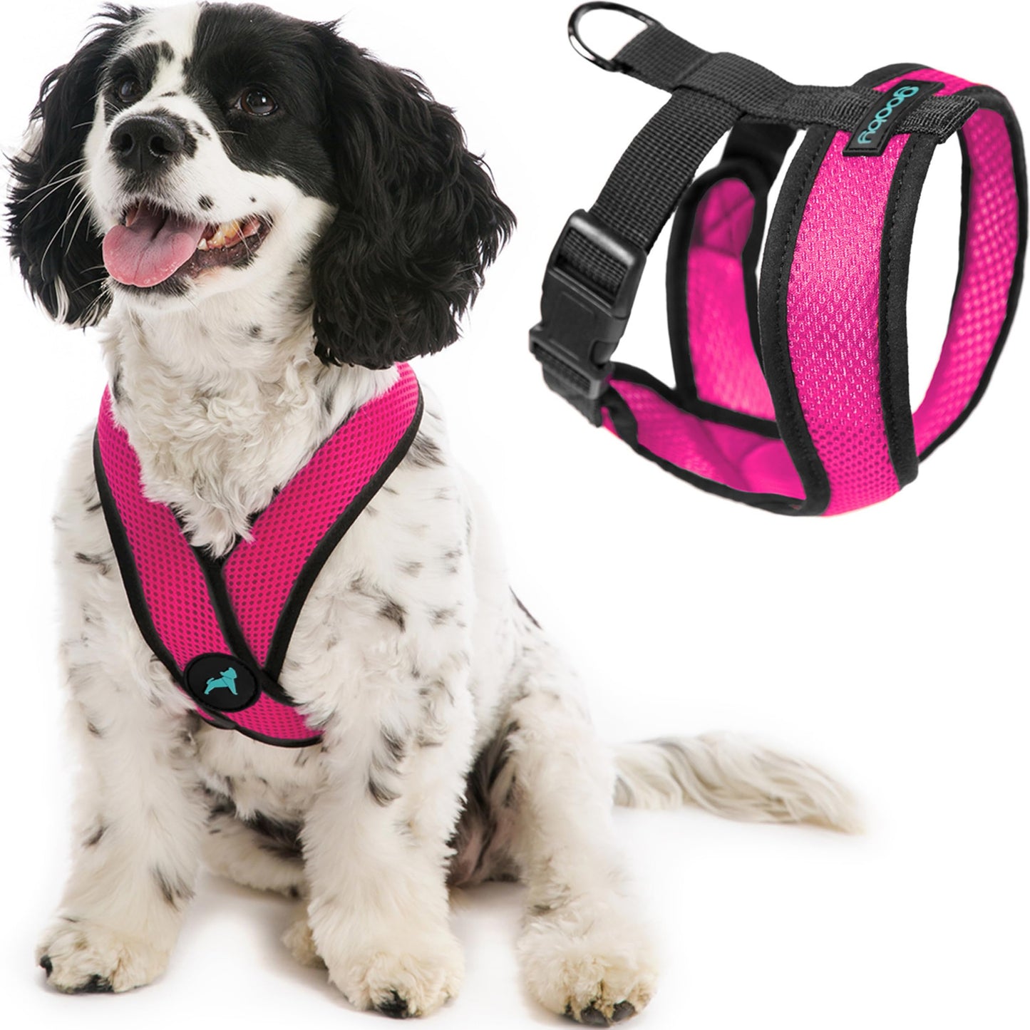 Gooby Comfort X Head In Harness Flamingo Medium No Pull Harness