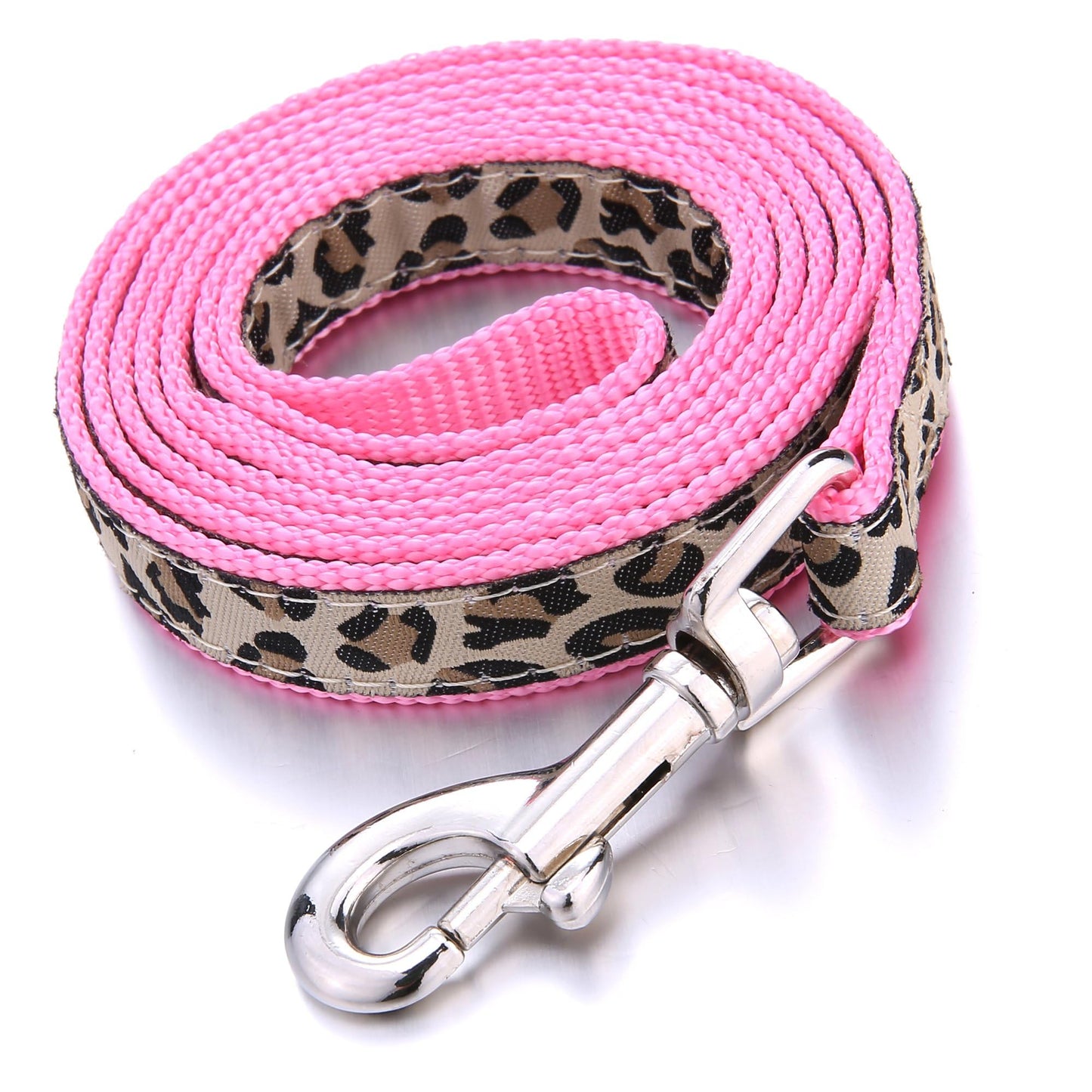 Mile High Life Leopard Dog Harness Collar Leash Set, Adjustable Collar