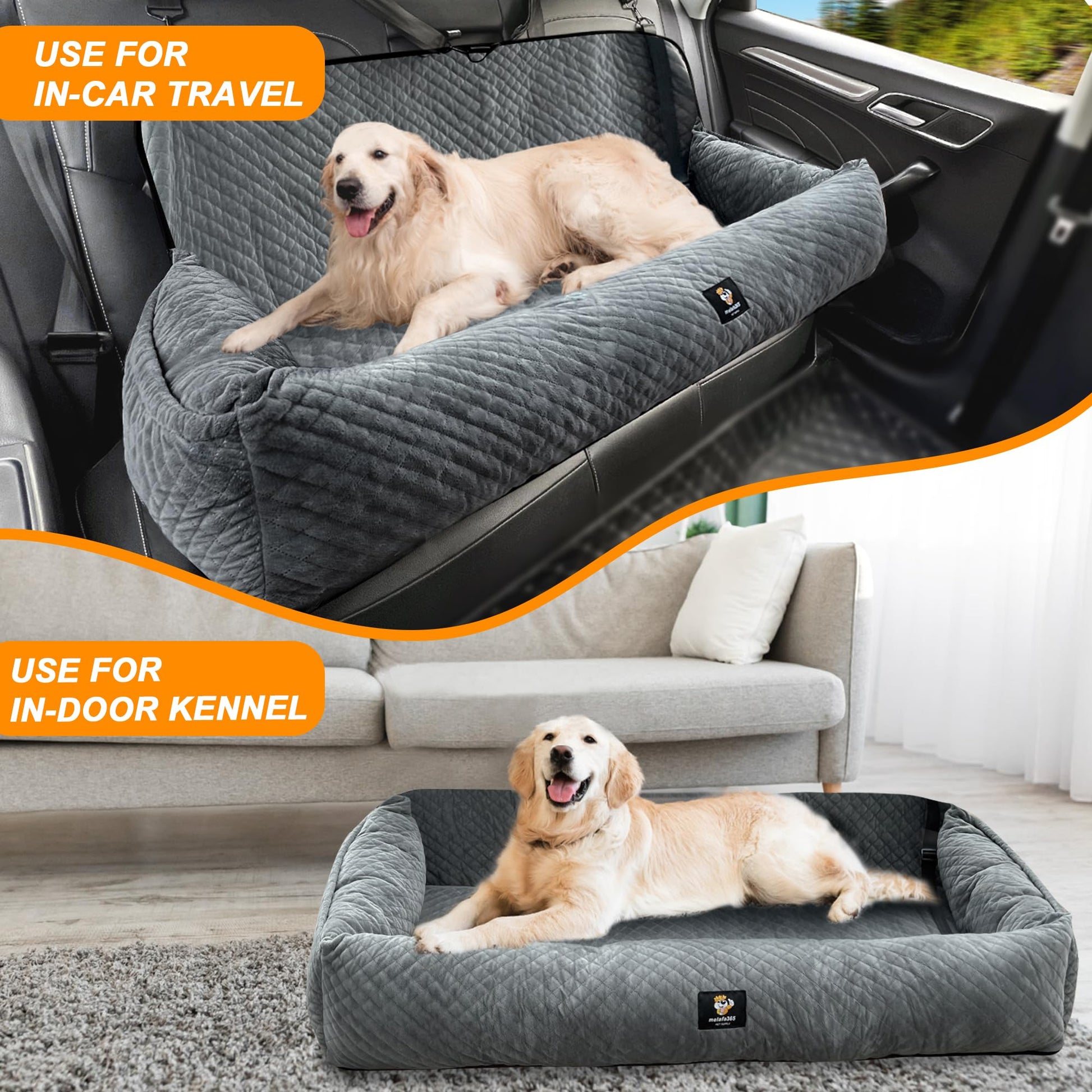 Dog Car Seat for Medium/Large Dogs Under ,Multi-Functional Dog Seat