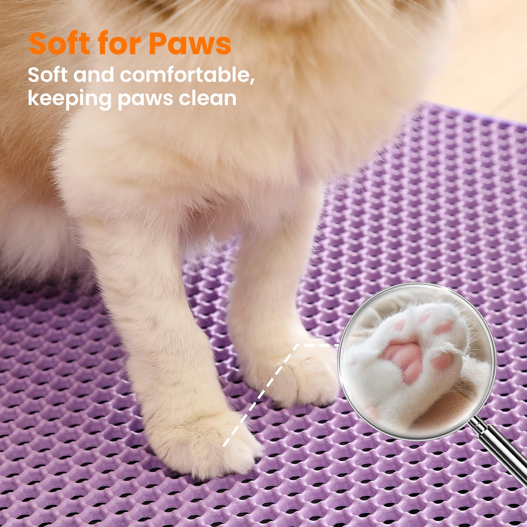 Petinstinct Jumbo Cat Litter Mat, Double Layer Honeycomb Litter