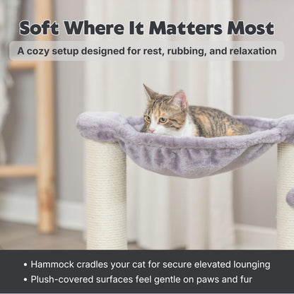 Trixie Baza Cat Scratching Posts, Indoor Cat Furniture with Plush Ball