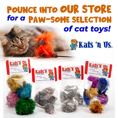 Kats'N Us Real Rabbit Fur Mouse Handmade Teaser Refill Cat Toy