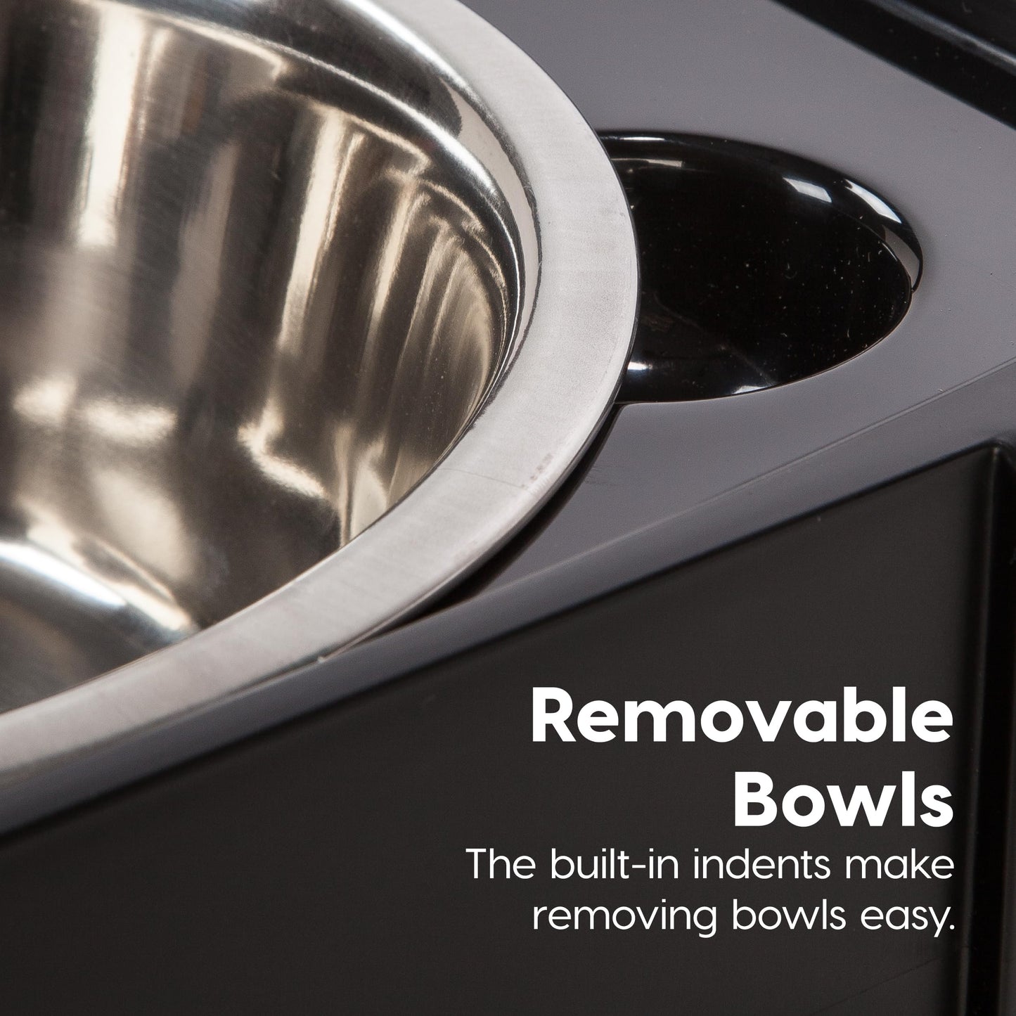 IRIS USA Dog Bowls Elevated with Storage, 9" H Raised Feeding Bowl