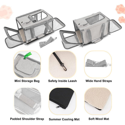 GAPZER Pet Carrier for Large Cat Soft-Sided Animal Traveling Bag
