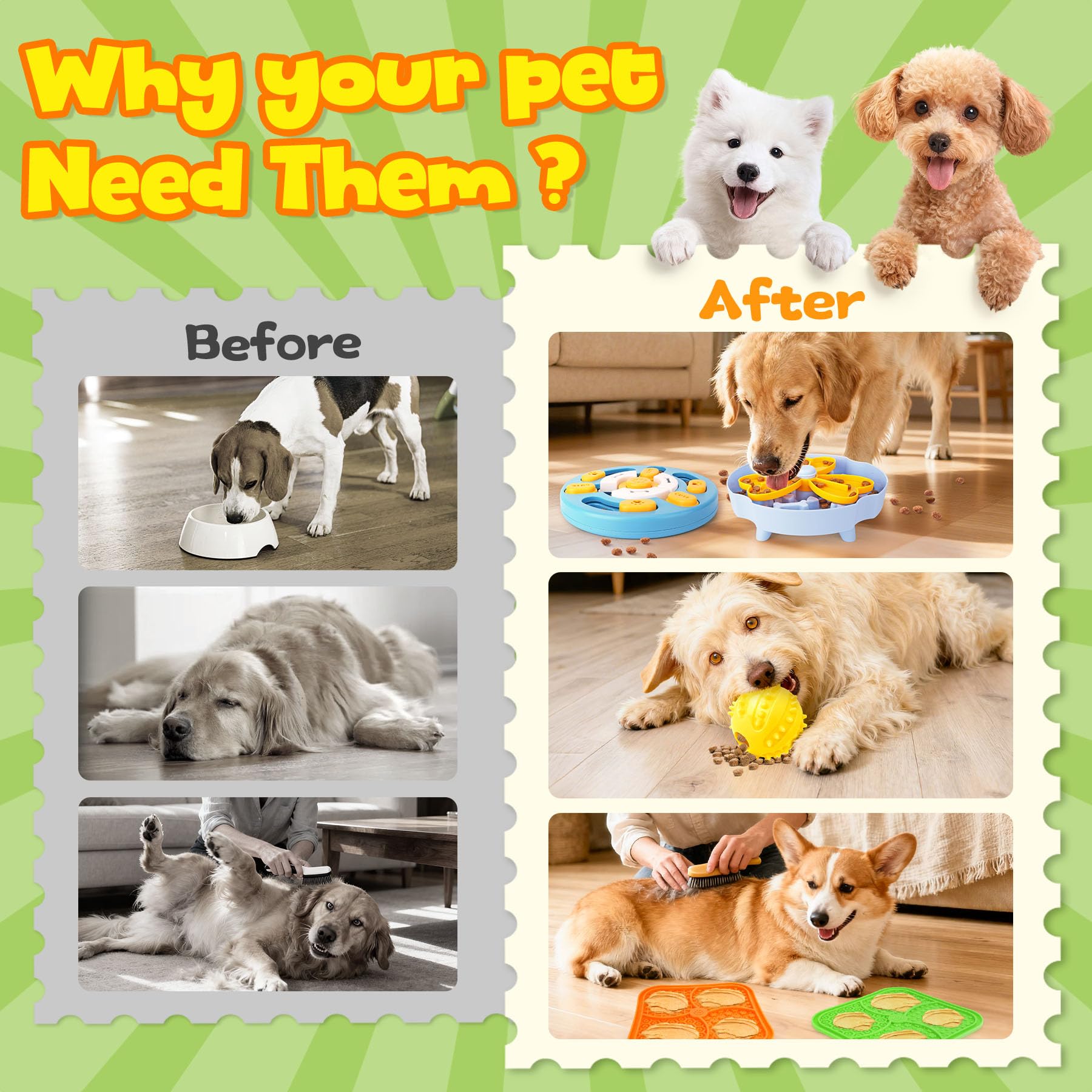Forfon Curated Dog Puzzle Toys for Boredom and Mental Stimulation Set