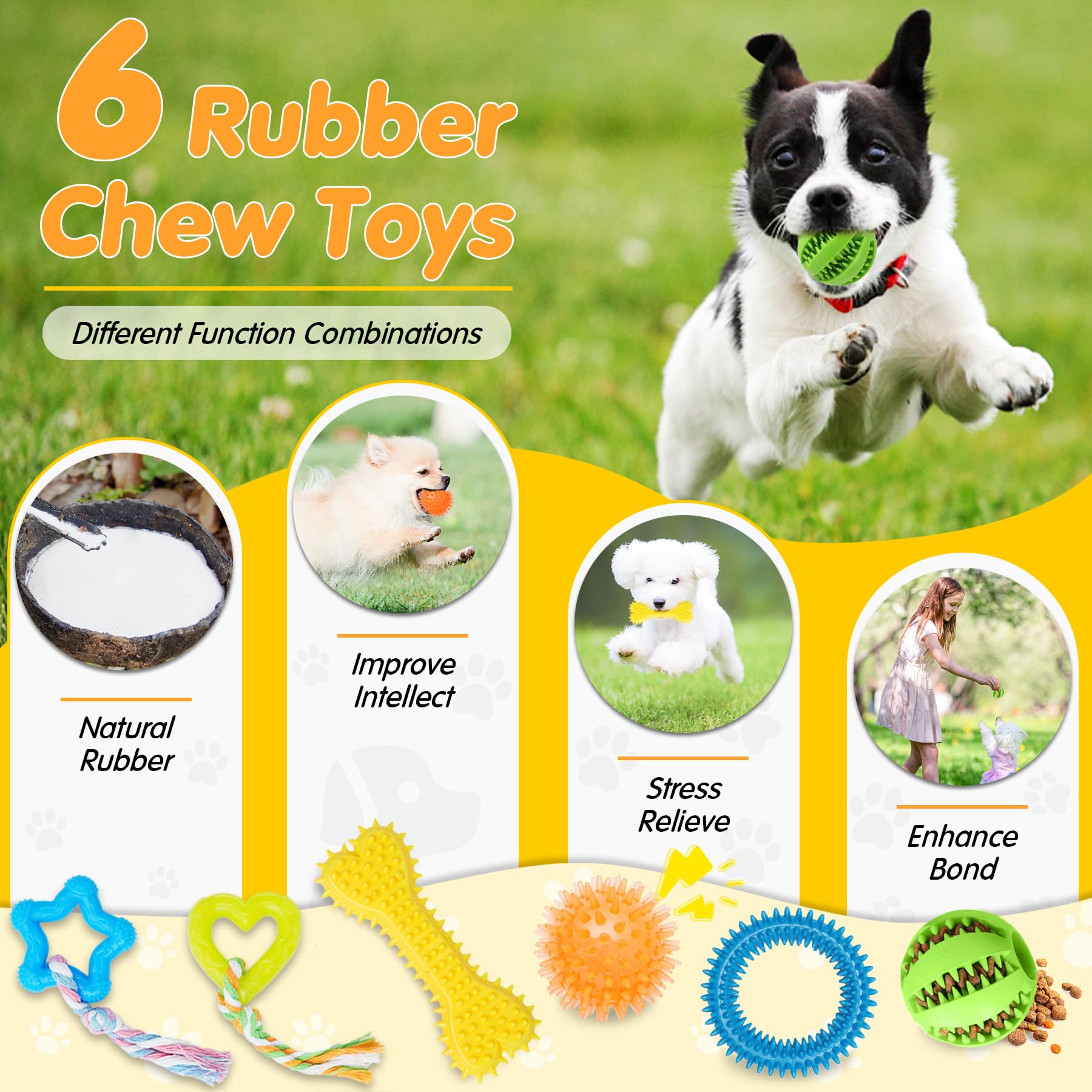 Zeaxuie 25 Pack Luxury Dog Chew Toys for Puppy, Dog Toys with Chew