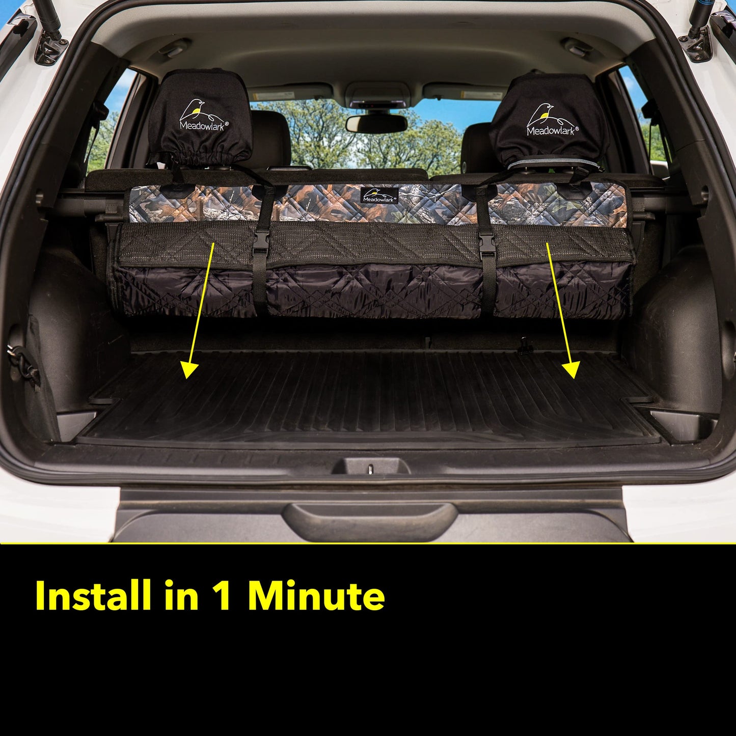 Meadowlark SUV Cargo Liner Dog Seat Covers, Double Stitched Extra Seat