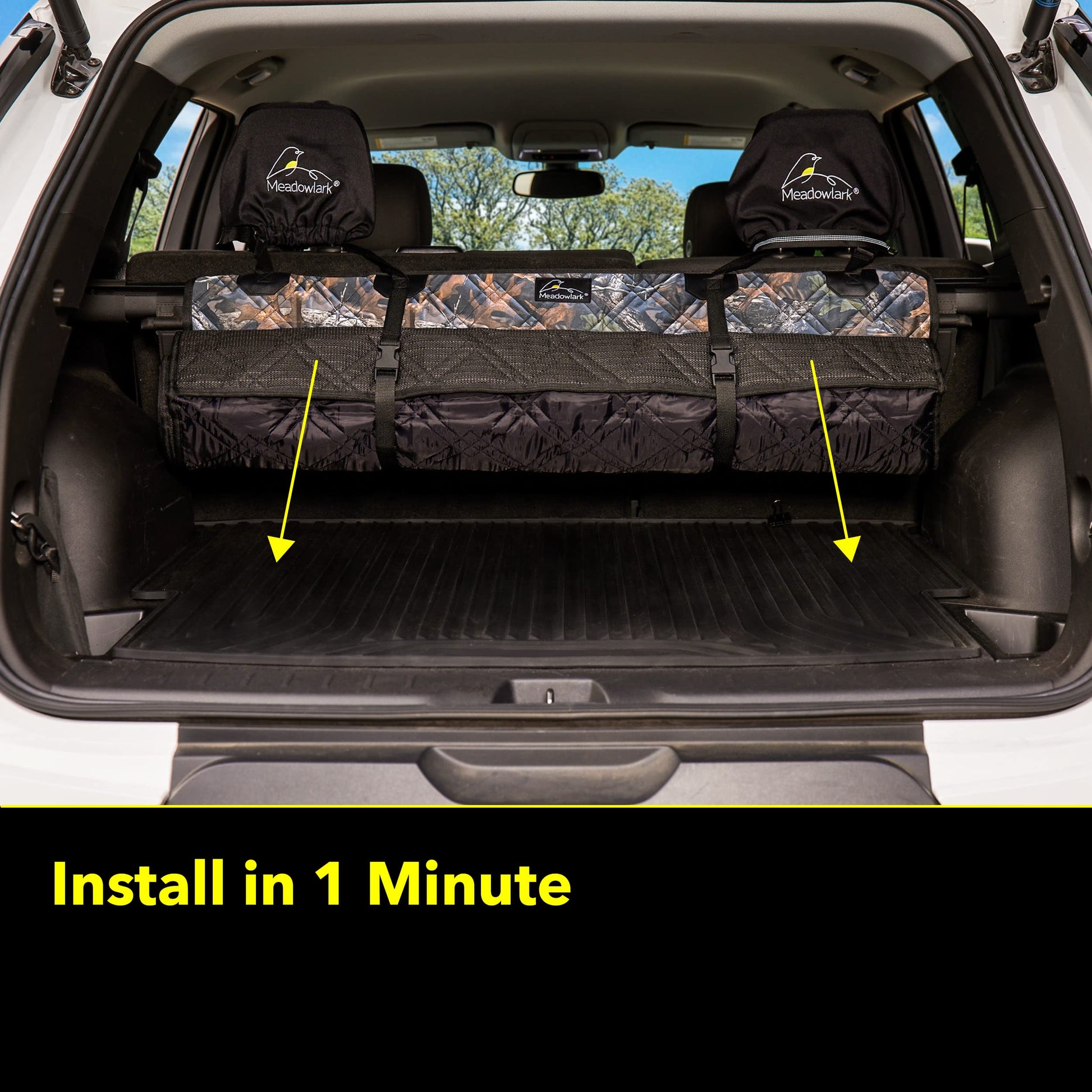 Meadowlark SUV Cargo Liner Dog Seat Covers, Double Stitched Extra Seat