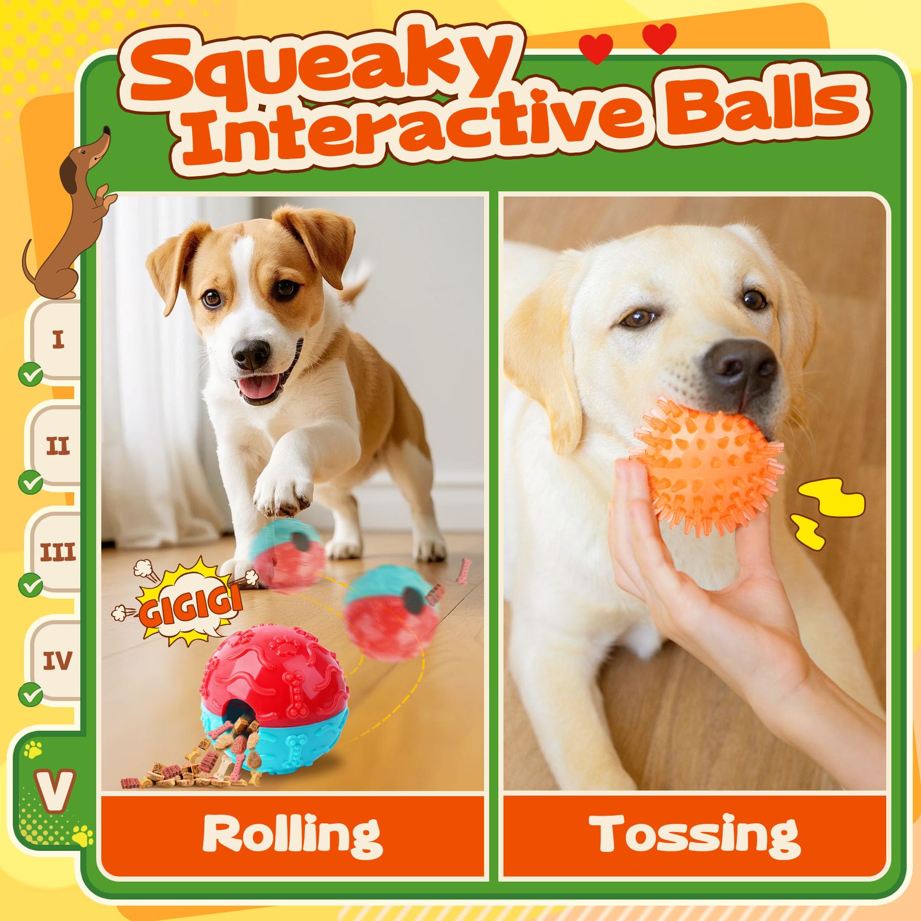 Forfon 10 Pack Complete Dog Puzzle Toys Set-Dog Lick Mat Feeding Toys