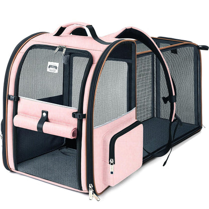Lekebobor Large Cat Backpack Carrier Expandable Foldable Pet Carrier