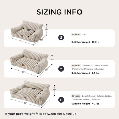 Bedsure ComfyFleece Cute Cat Couch for Pets Fluffy Cat beds