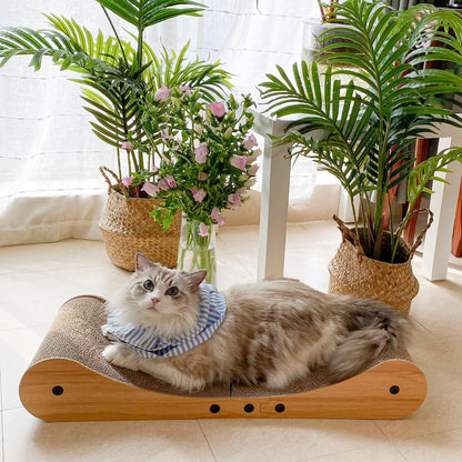 Nekosan Cat Scratcher Cardboard Bed, 27.5" Extra Large Cat Scratch Bed