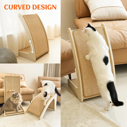 PETKARAY Cat Scratcher, Sisal Cat Scratch Pad, Curved Scratching Board