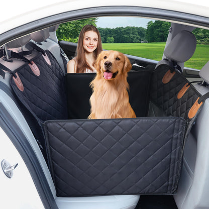 Paw Jamboree Large Dog Car Seat Cover for Back Seat Half Dog Hammock