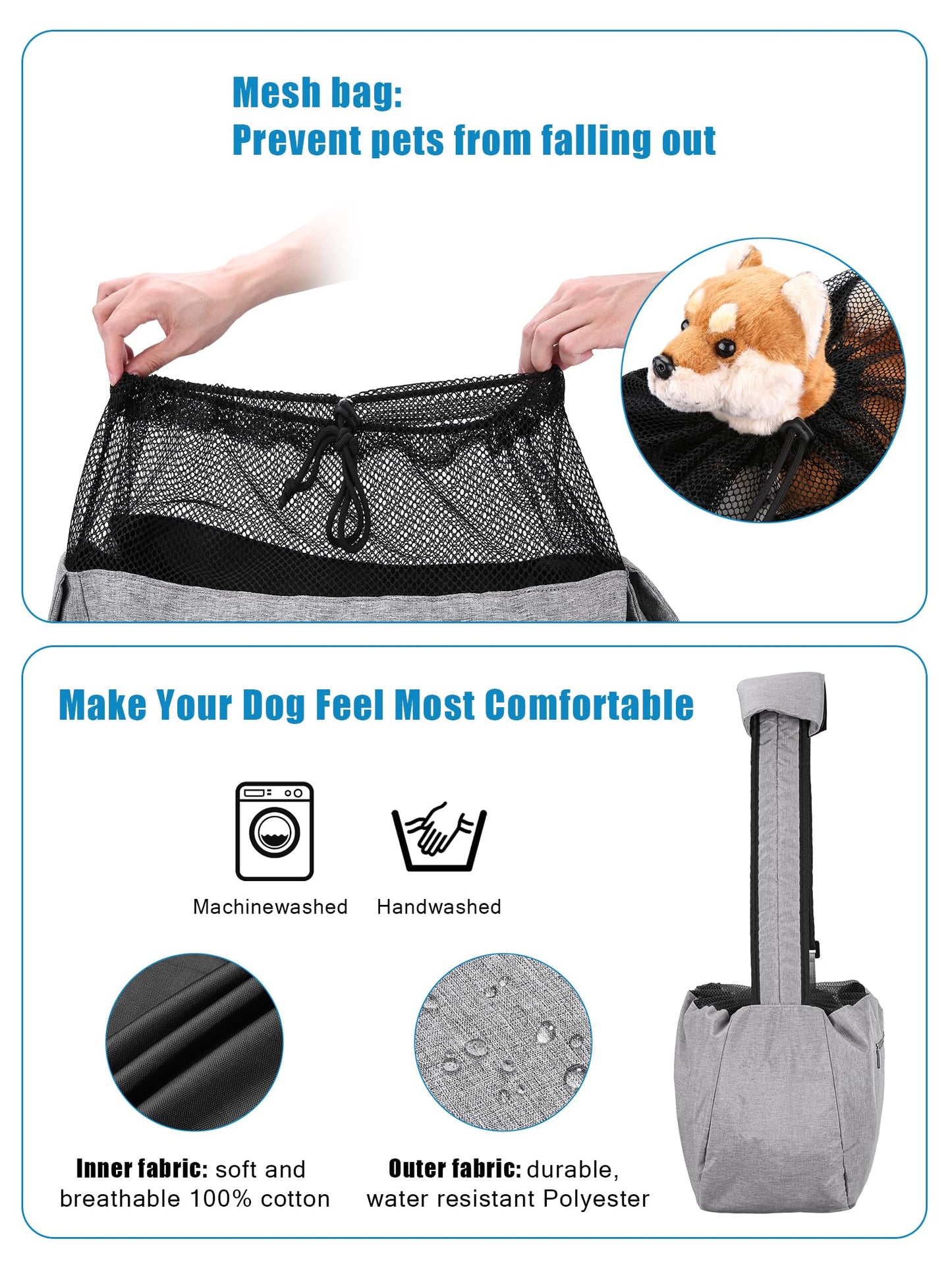 Ownpets Pet Sling Carrier, Fits 15 to Extra-Large Dog/Cat Sling Bag