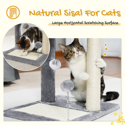 PAWZ Road Cat Scratching Post Bed, Small Cat Tree Tower